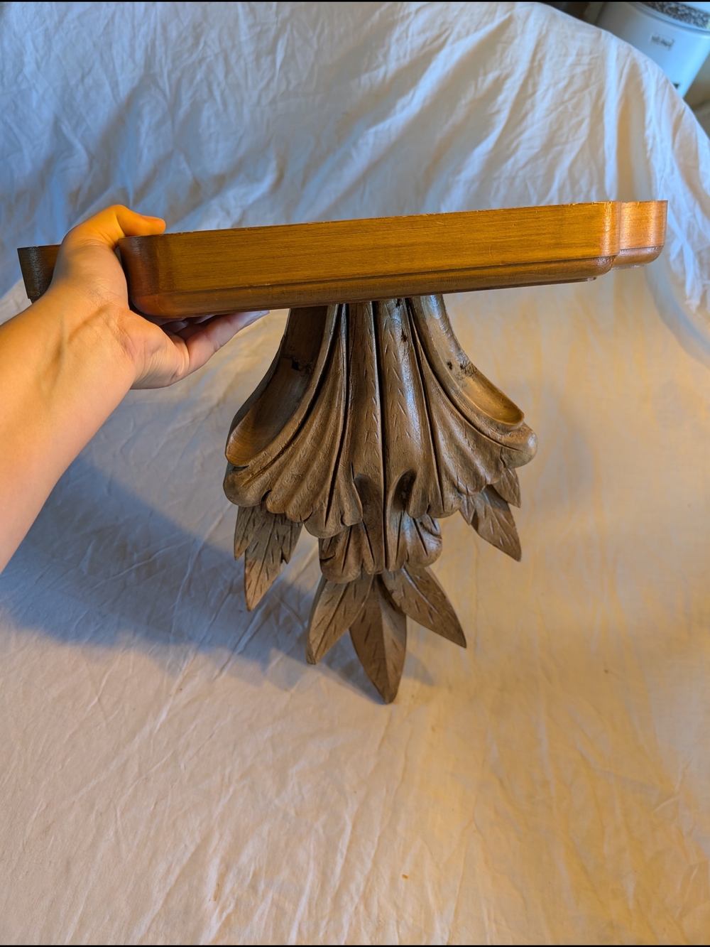 2/120$ Vintage Brown Wall Display Shelf